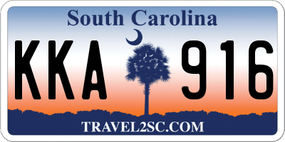 SC license plate KKA916