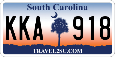 SC license plate KKA918