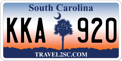 SC license plate KKA920