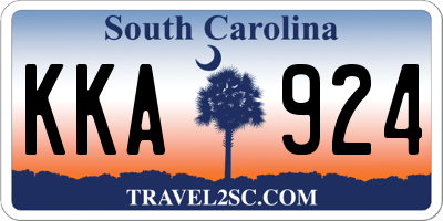 SC license plate KKA924