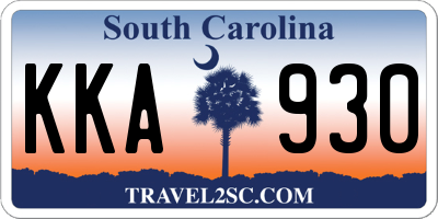 SC license plate KKA930