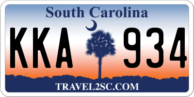 SC license plate KKA934
