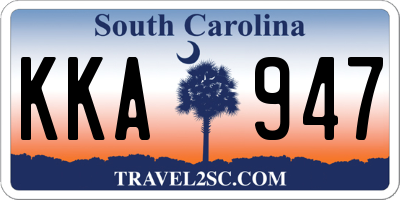 SC license plate KKA947