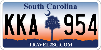 SC license plate KKA954