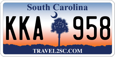 SC license plate KKA958