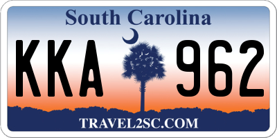 SC license plate KKA962
