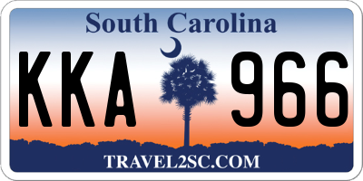 SC license plate KKA966