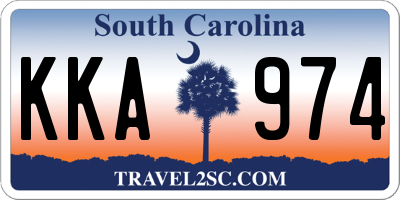 SC license plate KKA974