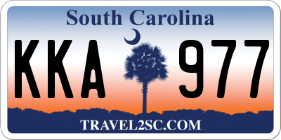 SC license plate KKA977