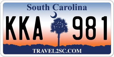 SC license plate KKA981