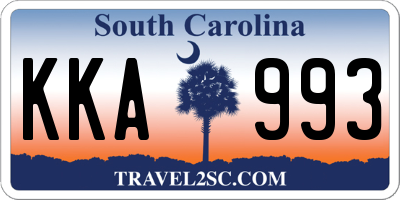 SC license plate KKA993