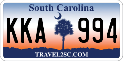 SC license plate KKA994