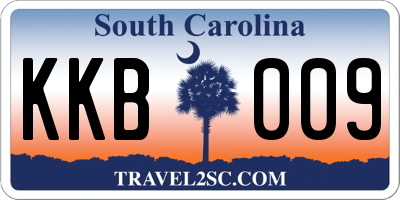 SC license plate KKB009
