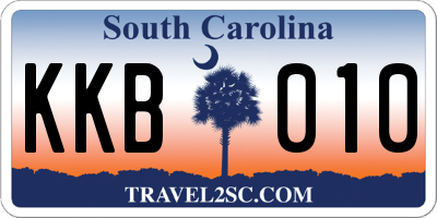 SC license plate KKB010