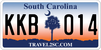 SC license plate KKB014