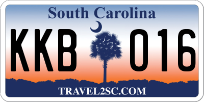 SC license plate KKB016