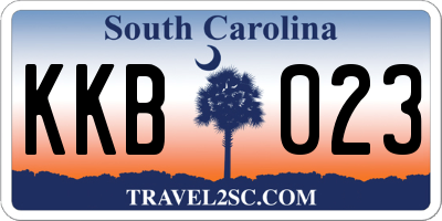SC license plate KKB023