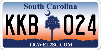 SC license plate KKB024
