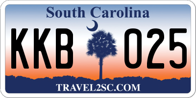 SC license plate KKB025