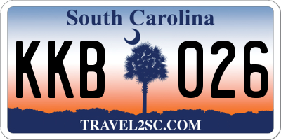 SC license plate KKB026