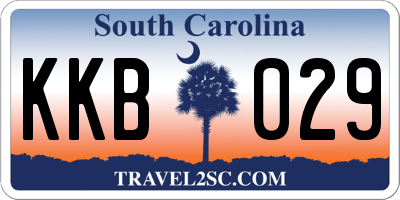 SC license plate KKB029