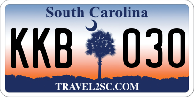 SC license plate KKB030