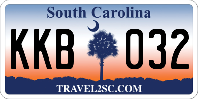 SC license plate KKB032