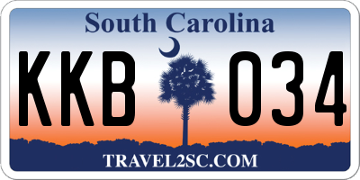 SC license plate KKB034