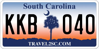 SC license plate KKB040