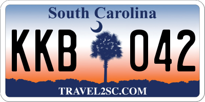 SC license plate KKB042
