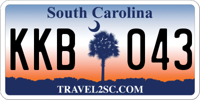 SC license plate KKB043