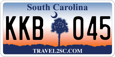 SC license plate KKB045