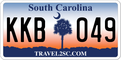SC license plate KKB049