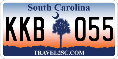 SC license plate KKB055