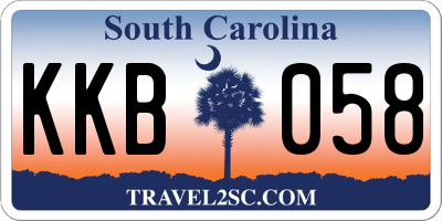 SC license plate KKB058