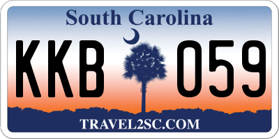 SC license plate KKB059