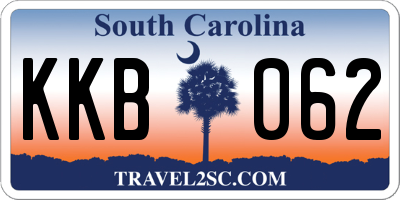 SC license plate KKB062