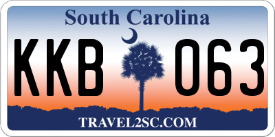 SC license plate KKB063