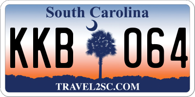 SC license plate KKB064