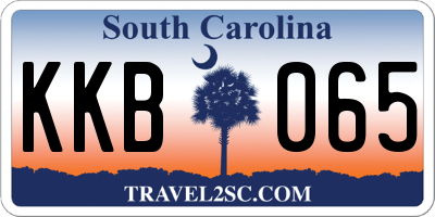 SC license plate KKB065