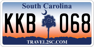 SC license plate KKB068