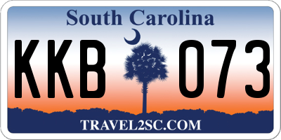 SC license plate KKB073