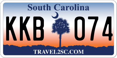 SC license plate KKB074