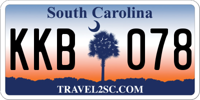 SC license plate KKB078