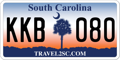 SC license plate KKB080