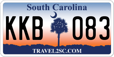 SC license plate KKB083