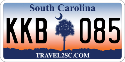 SC license plate KKB085