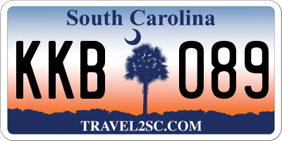 SC license plate KKB089