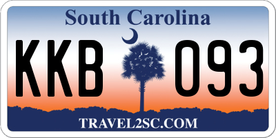 SC license plate KKB093
