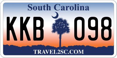SC license plate KKB098